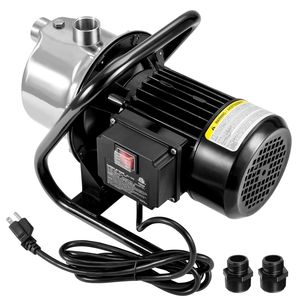Pompa a getto portatile in acciaio inossidabile da 1,5 HP per irrigazione, 115V, 1200 GPH, altezza 164 piedi, pressione massima 87 psi, per pozzi poco profondi - Product Image 1