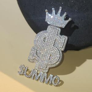 RB GEMS Hip Hop Rapper Fine Jewelry 925 Sterling <b>Silver</b> Iced Out VVS Moissanite GIA Certified Gift Letter <b>Initial</b> Charm <b>Pendant</b> - Product Image 4