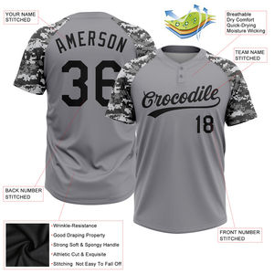 Maillots de baseball 100 % polyester vierges, nouveau design, logo personnalisé, sublimation, respirants, antibactériens, séchage rapide, vêtements de sport courts - Product Image 3