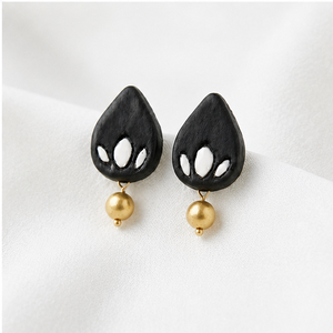 Black Gold-Plated Customized Handmade Ceramic Fashion <b>Drop</b> Pin Dangle Jewelry Women-Birthday Party/Wedding Decoration KOTTRAVAI - Product Image 2