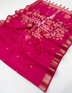 Dernier modèle de sari en soie pure tissée d'Inde du Sud, élégant pour mariage et tenue décontractée, pour femmes, exportateur en gros d'Inde - Product Image 2