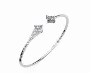 Nebula Star Princess Lab Grown Kada Bracelet 1.092 Carats 12 Stones 9k 14k 18k Yellow <b>Rose</b> White <b>Gold</b> Luxury <b>Bangle</b> 12 Pcs - Product Image 3