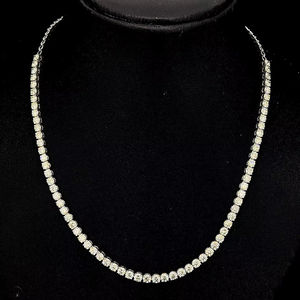 Collar de tenis de diamantes CVD cultivados en laboratorio de diseño en plata 925, claridad VVS VS, joyería de lujo para bodas y fiestas - Product Image 1