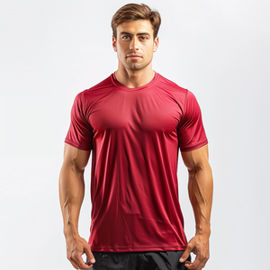 New Arrival Men's Athletic Gym Wear 100% Polyester <b>Shirt</b> Custom Logo Sports T-<b>Shirt</b> Blank Fit Gym <b>Shirt</b> for Men - Product Image 4