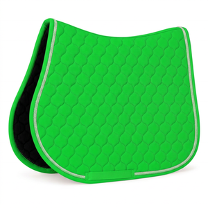 Tapis de selle de dressage TOUGH TACK vert matelassé en polyester avec doublure en polaire et coque synthétique – Équipement d'équitation - Product Image 5
