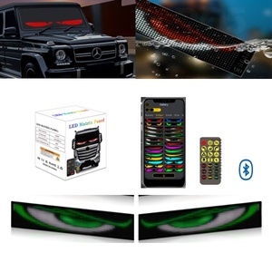 แผงไฟ LED ลายตาปีศาจ 2064 5v พร้อมไฟกระพริบแบบเคลื่อนไหว สติ๊กเกอร์ติดกระจกรถยนต์ ควบคุมด้วยรีโมทและแอปพลิเคชัน สำหรับติดตั้งบนกระจกหน้ารถ - Product Image 5
