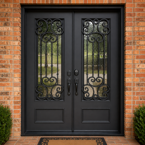 Mejore la entrada a su hogar de lujo con puertas de hierro personalizadas de alta gama, elegantes puertas de hierro forjado y puertas modernas de acero de alta resistencia. - Product Image 3