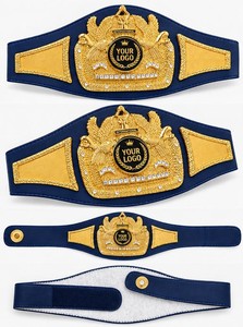 Custom Die Cast Championship Belt Personalized Boxing Karate Judo Leather Award with Logo Durable PU Lining - Product Image 3