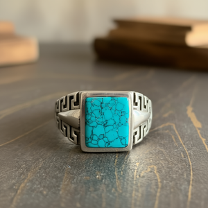 Signet <b>Turquoise</b> Fine <b>Ring</b> 8.0 Grams Weight - Product Image 3