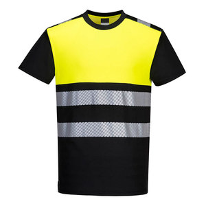 Custom Made High Visibility Hi Vis Security T-Shirt Short Sleeves Reflective Safety Clothing Workwear T-Shirts - Product Image 5