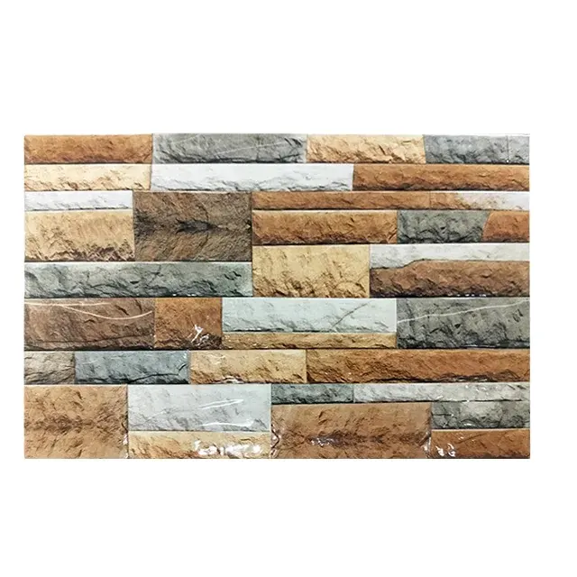 Desain Menarik dari ubin dinding keramik 250X375 MM desain HD Seri Elevation kedalaman tinggi untuk dinding luar dan teras