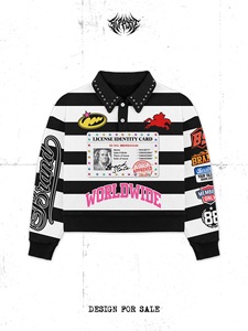 เสื้อเชิ้ตลายทางแบรนด์ดังสำหรับผู้ชาย แขนยาว ติดกระดุม คอปก พิมพ์ลาย สไตล์สตรีท แฟชั่นฤดูใบไม้ผลิ เสื้อผ้าผู้ใหญ่ - Product Image 4