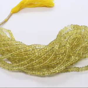 Cuentas Redondas Lisas de Cuarzo Limón Natural AAA de 4-8 mm, Cuentas Redondas de Cuarzo Limón de 15 Pulgadas, Cuentas Redondas de Cuarzo Amarillo Liso - Product Image 1