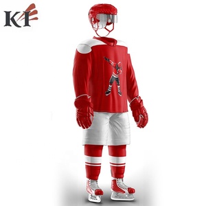 Último Estilo OEM, Conjuntos de Uniformes de Hockey sobre Hielo para Hombre, Impresión por Transferencia de Calor Personalizada, Calidad Superior, 100% Poliéster, Manga Corta - Product Image 2