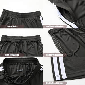 กางเกงขาสั้นผู้ชาย แห้งเร็ว สำหรับออกกำลังกาย วิ่ง ฟิตเนส ระบายอากาศได้ดี เป็นมิตรกับสิ่งแวดล้อม โลโก้ด้านหน้า สายรัดเอวยางยืด มีกระเป๋า - Product Image 3