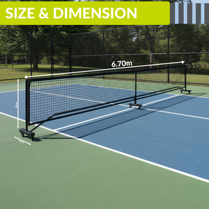 Poste de pickleball sin ruedas, postes de pickleball con base de acero y red profesional para pickleball, para uso en exteriores y entrenamiento. - Product Image 4