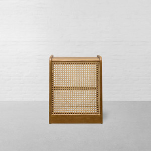 Calcutta Style Wood Rattan Cane Handwoven Side <b>Table</b> <b>Small</b> Space <b>Coffee</b> Study Accent <b>Table</b> For Farmhouse Living Room - Product Image 5