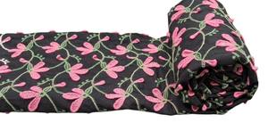 Vestidos Kurtis para niñas de tela de algodón peinado transpirable y ligero, con apliques negros y bordados florales 3D. - Product Image 6