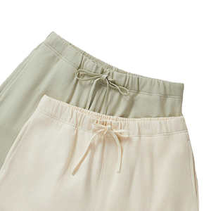 Shorts à cordon personnalisés avec logo, 100% coton éponge, streetwear, teinture unie, décontractés, doux, pour l'été - Product Image 5