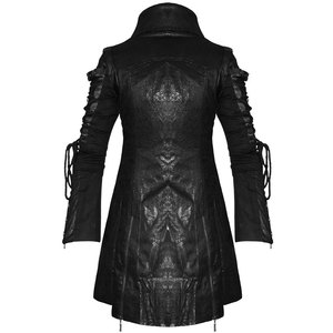 Punk Rave Mens <b>Gothic</b> <b>Jacket</b> Coat Black Faux Leather Steampunk Grunge Custom Wholesale 2026 - Product Image 2