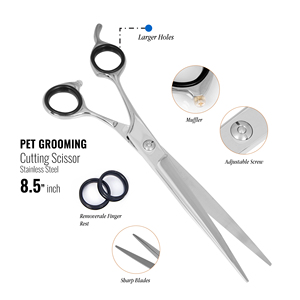 กรรไกรตัดแต่งขนสัตว์เลี้ยงสำหรับสัตว์พันธุ์ผสม เครื่องมือกรูมมิ่งระดับมืออาชีพ กรรไกรตัดแต่งขนสัตว์เลี้ยงสำหรับบริเวณที่บอบบาง - Product Image 2