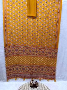 Jaipuri Printed Soft <b>Satin</b> Crep Floral Wrap Dress Party Indian Pakistani Clothing <b>Saree</b> With Mirror Work And Latkan - Product Image 3