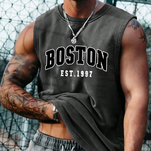 Men's Summer Casual Breathable <b>Mesh</b> Perforated Sports Tank <b>Top</b> Sleeveless Design Quick Dry Fabric Running Training Gym Workouts - Product Image 1