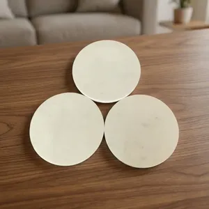 Super Quality Handmade Round <b>Marble</b> <b>Coasters</b> Set Premium Natural Stone Cup <b>Coasters</b> Heat Resistant Waterproof Table Mats - Product Image 2