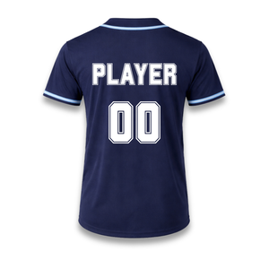Conjunto de Camiseta de Béisbol para Hombre, Azul Marino, Manga Corta, Logotipo Bordado, Corte Regular, para Todas las Temporadas, Uniforme de Poliéster, Proveedor OEM - Product Image 4