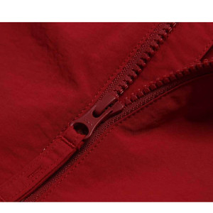 Chaqueta Cortavientos Impermeable Unisex con Capucha Roja, Forro Gore-Tex, para Invierno y Actividades al Aire Libre, Corte Regular, Cierre de Cremallera, Color Sólido - Product Image 6