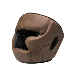 Protège-tête de boxe professionnel en cuir véritable personnalisé, modèle ouvert, le plus vendu, pour l'entraînement et la protection du visage - Product Image 4