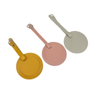 Étiquette de bagage en cuir véritable de luxe personnalisable avec logo, écologique, durable, imperméable, pour carte d'embarquement et nom - Product Image 1