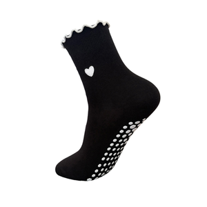 Custom Logo Non Slip Pilates Yoga <b>Socks</b> Gripper Pattern Crew Length Cotton Blend Low MOQ Wholesale Manufacturer - Product Image 3