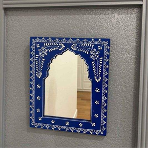 Espejo de Pared Ecológico con Incrustaciones de Hueso, Hecho a Mano, Decoración de Hogar de Lujo con Tamaño y Color Personalizables - Product Image 1