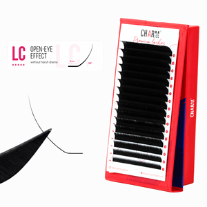 Charmlash Lash Tech Supplies - Pestañas de Cachemira al por Mayor, Curvatura LC, Bandejas de Pestañas Personalizadas, Hechas a Mano, Libres de Crueldad Animal, Mega Volumen - Product Image 1
