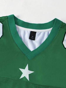 Camiseta de Fútbol Americano de Malla Oversize Estilo Y2K con Cuello en V, Transpirable, de Poliéster, Ropa Urbana Deportiva, Camiseta Retro Personalizada por Sublimación - Product Image 5