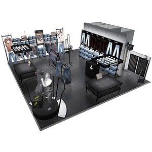 Modular Freestanding Ladder Shelf Retail Displays | Luxury Classic Shop-in-Shop Solutions for Modern Indoor Stores - Product Image 2