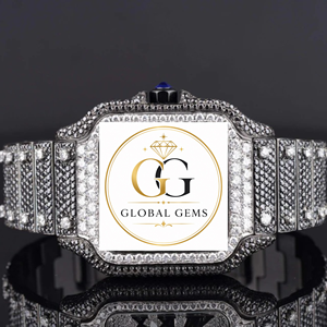 Reloj Analógico Hip Hop de Alta Calidad con Esfera Numérica Verde Moissanite para un Toque de Glamour Diario a Buen Precio - Product Image 4