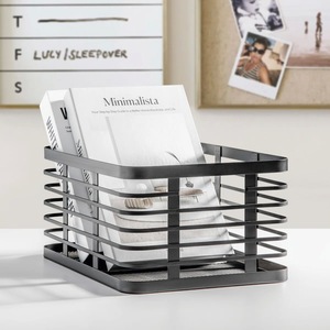 Industrial Style Metal <b>Storage</b> <b>Basket</b> Durable <b>Mesh</b> Organizer for Laundry Room - Product Image 3