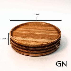 Durable Handmade Classic Wooden Round <b>Drink</b> Coaster for Kitchen Use - Product Image 3