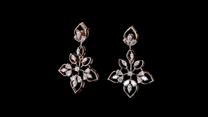 Joyería de Diamantes para Novia con Diseño Floral de Hojas | Conjunto de Collar y Aretes de Plata de Ley 925 con Diamantes Cultivados en Laboratorio - Product Image 6