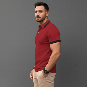Polo Homme Nouvelle Collection 2026 Manches Courtes en Polyester/Coton Coupe Ample Séchage Rapide Logo Brodé Personnalisé - Product Image 3