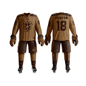เสื้อฮอกกี้น้ำแข็งแบบสวมใส่ได้ทั้งชายและหญิง ยี่ห้อ PUFFIN SPORTS แบบสั่งทำพิเศษ พิมพ์ลายทั้งตัว แขนยาว คอวี ผลิตจากโพลีเอสเตอร์ ระบายเหงื่อได้ดี มีไซส์พลัส - Product Image 2