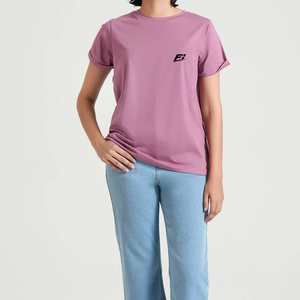 Wholesale Custom women's <b>shirt</b> Lightweight Breathable Cotton Solid Color Short Sleeve Crew Neck Tee <b>Y2K</b> Fashion Bulk Supplier - Product Image 1