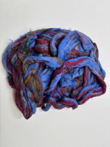 Hand Dyed Sari Silk Ribbon Fiber <b>Yarn</b> for Crochet Weaving Macrame Jewelry Making and Craft Supplies - Product Image 4