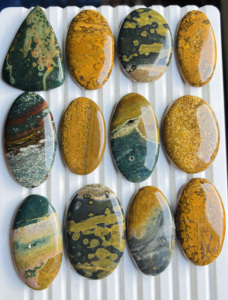 Cabochon de Jaspe Océanique Naturel de Qualité Supérieure Grade AAA, Multicolore, ASHU GEMS, Taille Personnalisable, Pierre Précieuse Non Montée pour - Product Image 3