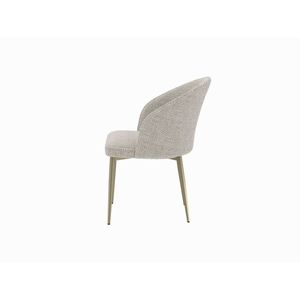 Ensemble de 2 chaises de salle à manger latérales en tissu champagne Cora - Product Image 6