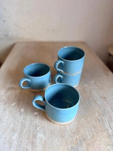 Tasse à expresso élégante en céramique avec glaçure ciel étoilé, design discret, poignée robuste, rétention de chaleur, pour cuisine moderne - Product Image 4