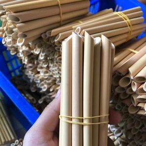 หลอดดูดน้ำไม้ไผ่ออร์แกนิคแบบกำหนดโลโก้ได้ ขายดี สำหรับร้านอาหาร ย่อยสลายได้ทางชีวภาพ - Product Image 4