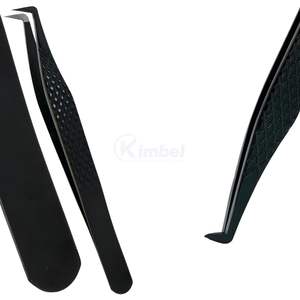 Pinzas Profesionales para Pestañas con Agarre de Diamante, Antideslizantes, de Acero Inoxidable, para Aplicación de Precisión - Product Image 2